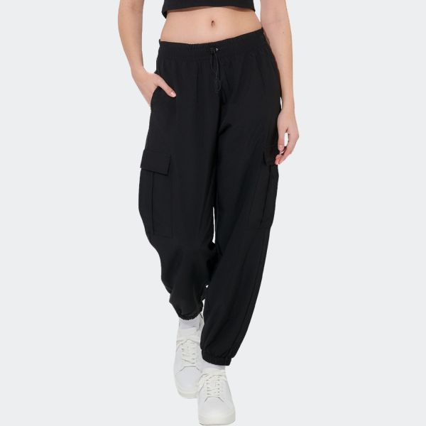 Body Action Poly Stretch Women's Cargo Pants 021623-01-Black