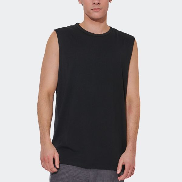 Body Action Modal Men's Sleeveless Tee 043608-01-Black
