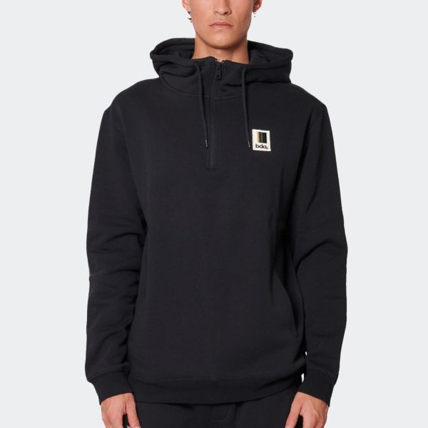 Body Action Half-Zip Men's Hooded Sweatshirt 063512-01-Black