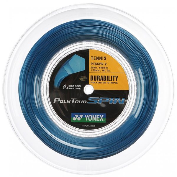 Yonex Poly Tour Spin String (200m, 1.25mm) NT125PSC