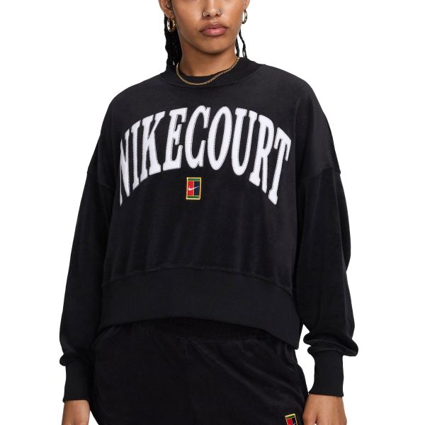 NikeCourt Heritage Oversized Crew-Neck Graphic Women's Tennis Sweatshirt FQ2242-010