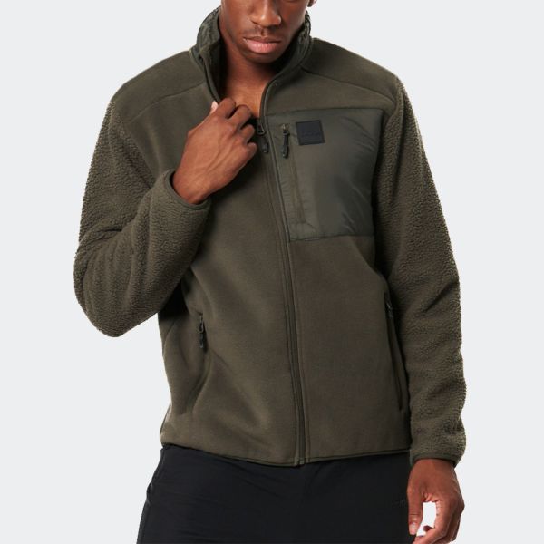 Body Action Sherpa Fleece Men's Jacket 073531-01-Khaki