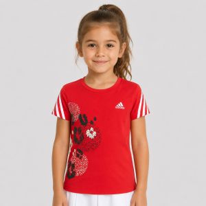 adidas 3-Stripes Graphic Girls' Tennis T-Shirt