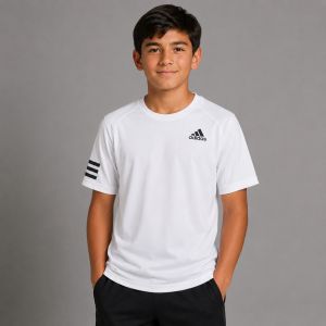 adidas Club 3-Stripes Boy's Tennis T-shirt