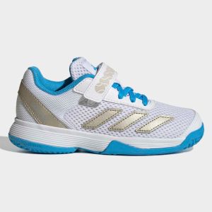 adidas Courtflash Hook And Loop Junior Tennis Shoes