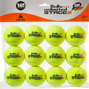 Topspin Unlimited Stage-2 Tournament Junior Tennis Balls x12